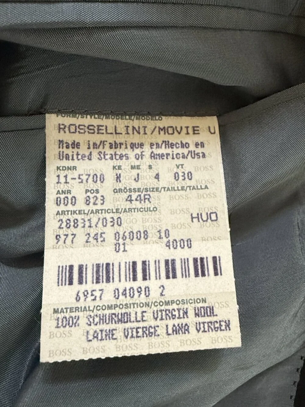 Hugo Boss Black Rossellini/Movie 2 Piece Suit - 44R